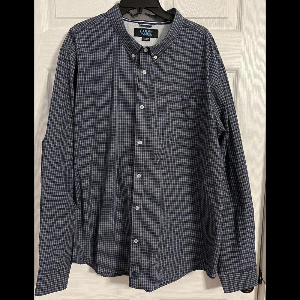 Cody James Core Long Sleeve Button Down Shirt Men’s Xxl Plaid Blue/Multicolor